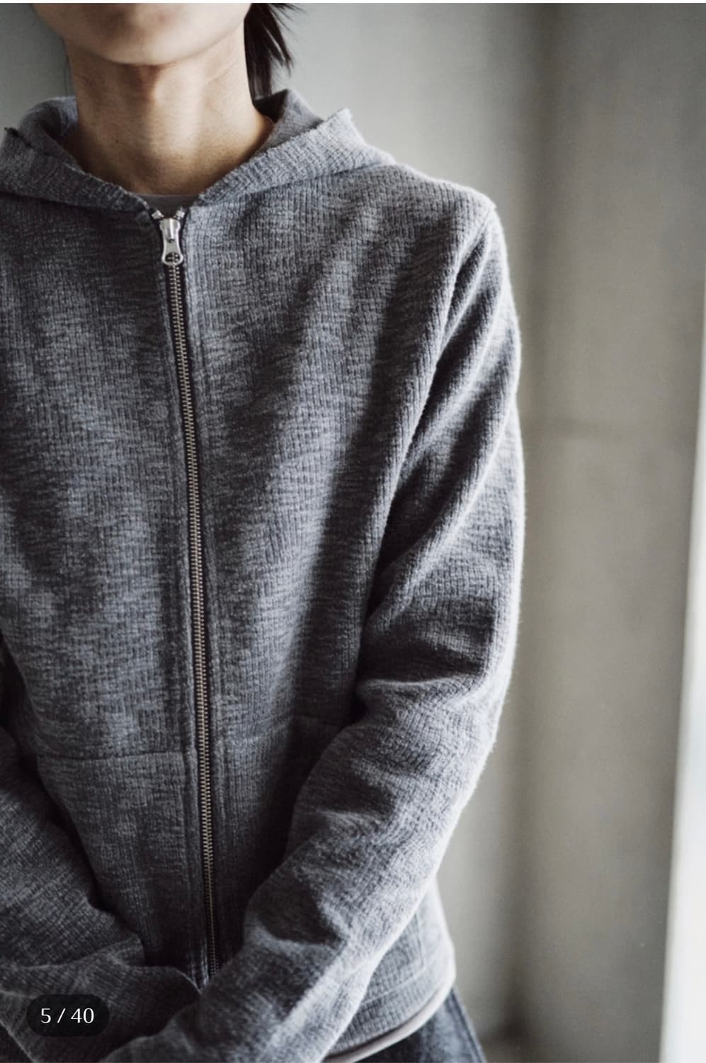 모노프리베 후드집업 그레이 3 상품이미지2