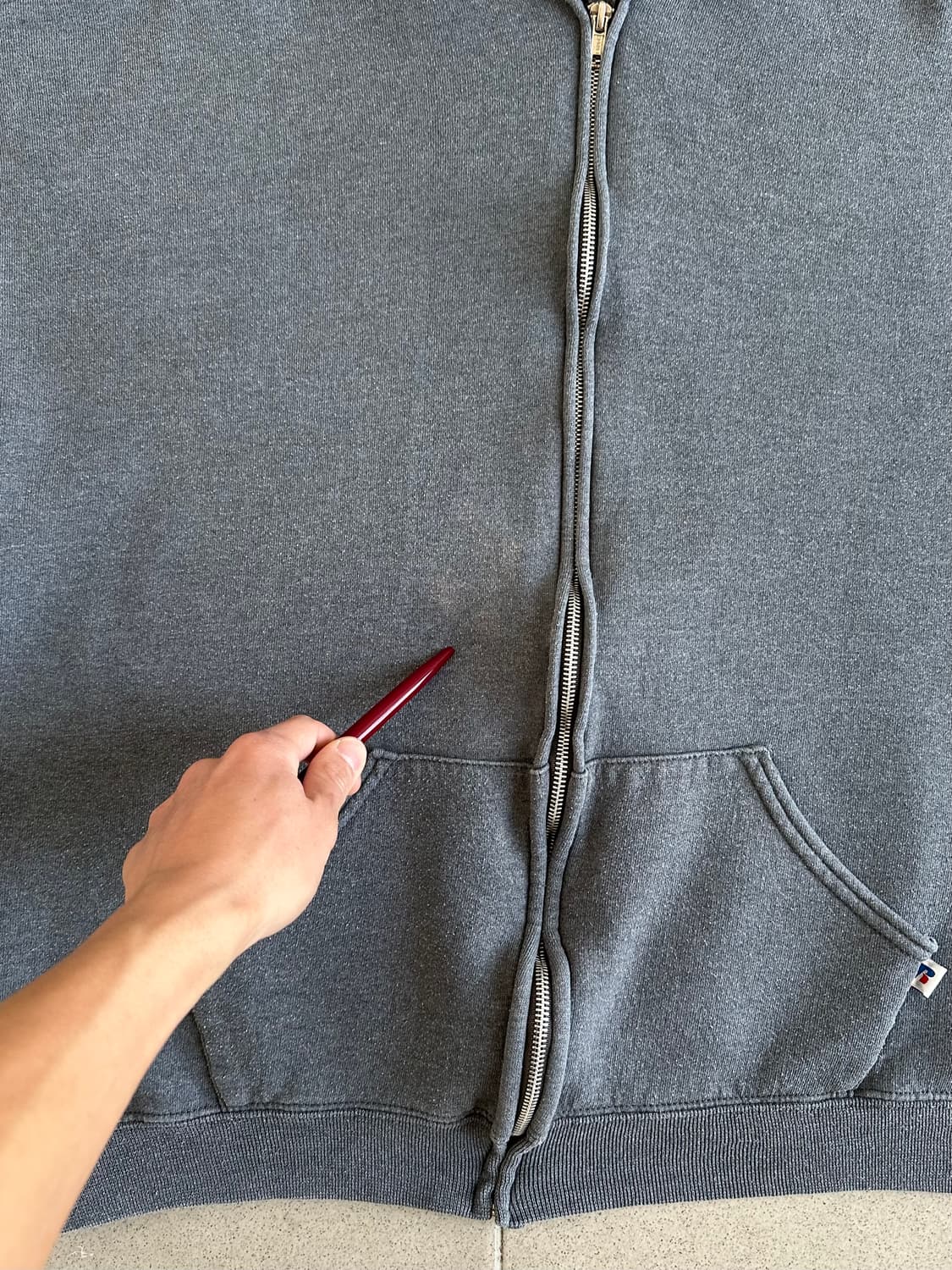 빈티지 러셀 후드집업 다크그레이 XL 상품이미지7