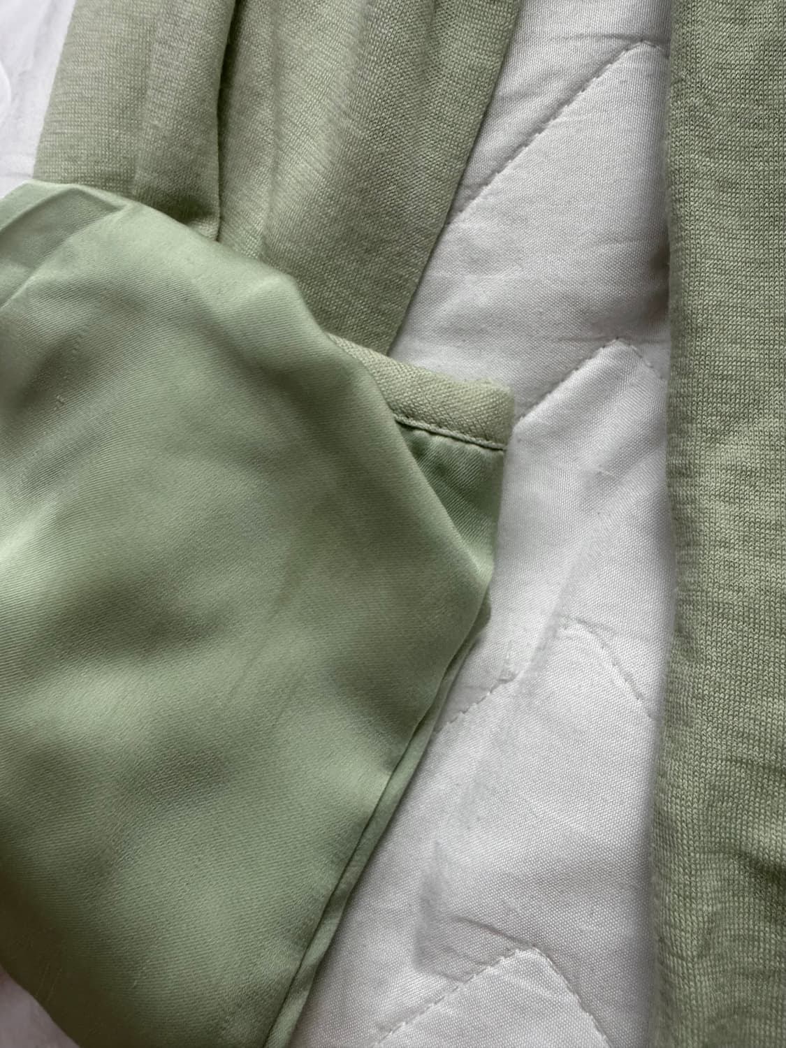 일본빈티지 베이비그린 리본 블라우스 상품이미지3