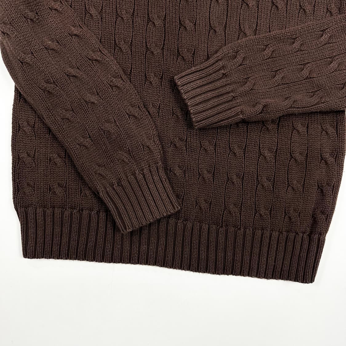 폴로 랄프로렌 여성 케이블 니트 브라운 여성M 상품이미지4
