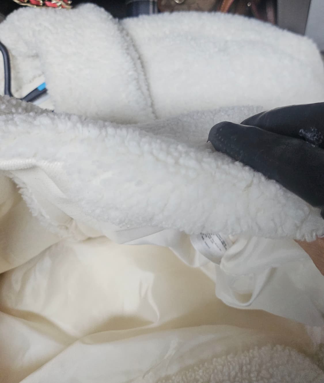 MIXXO 믹쏘 아이보리 두툼 뽀글이 숏 자켓 S 상품이미지3