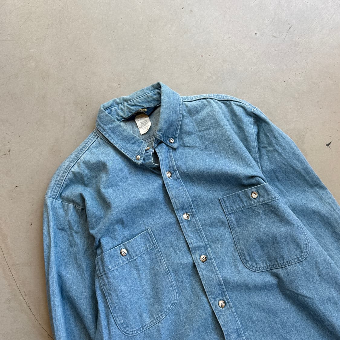 90s 오시코시 데님 셔츠 상품이미지4