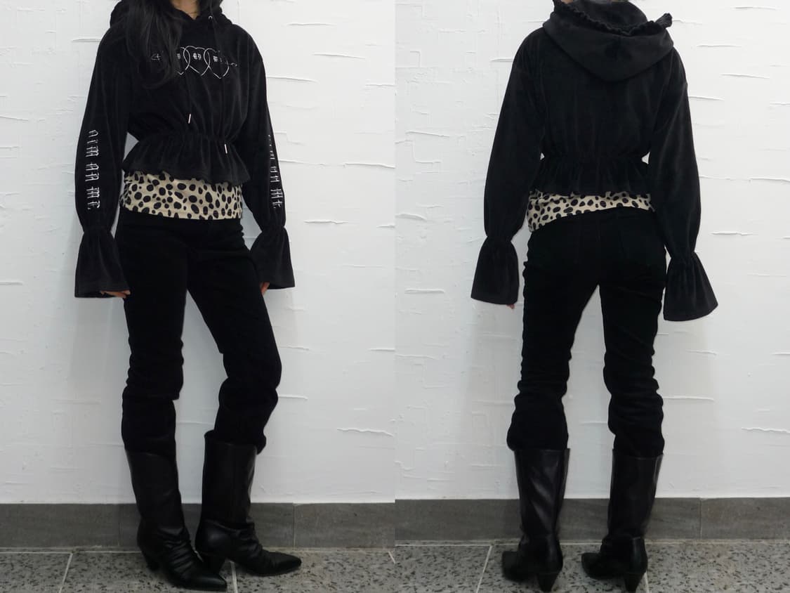 velvet cropped hoodi 상품이미지3