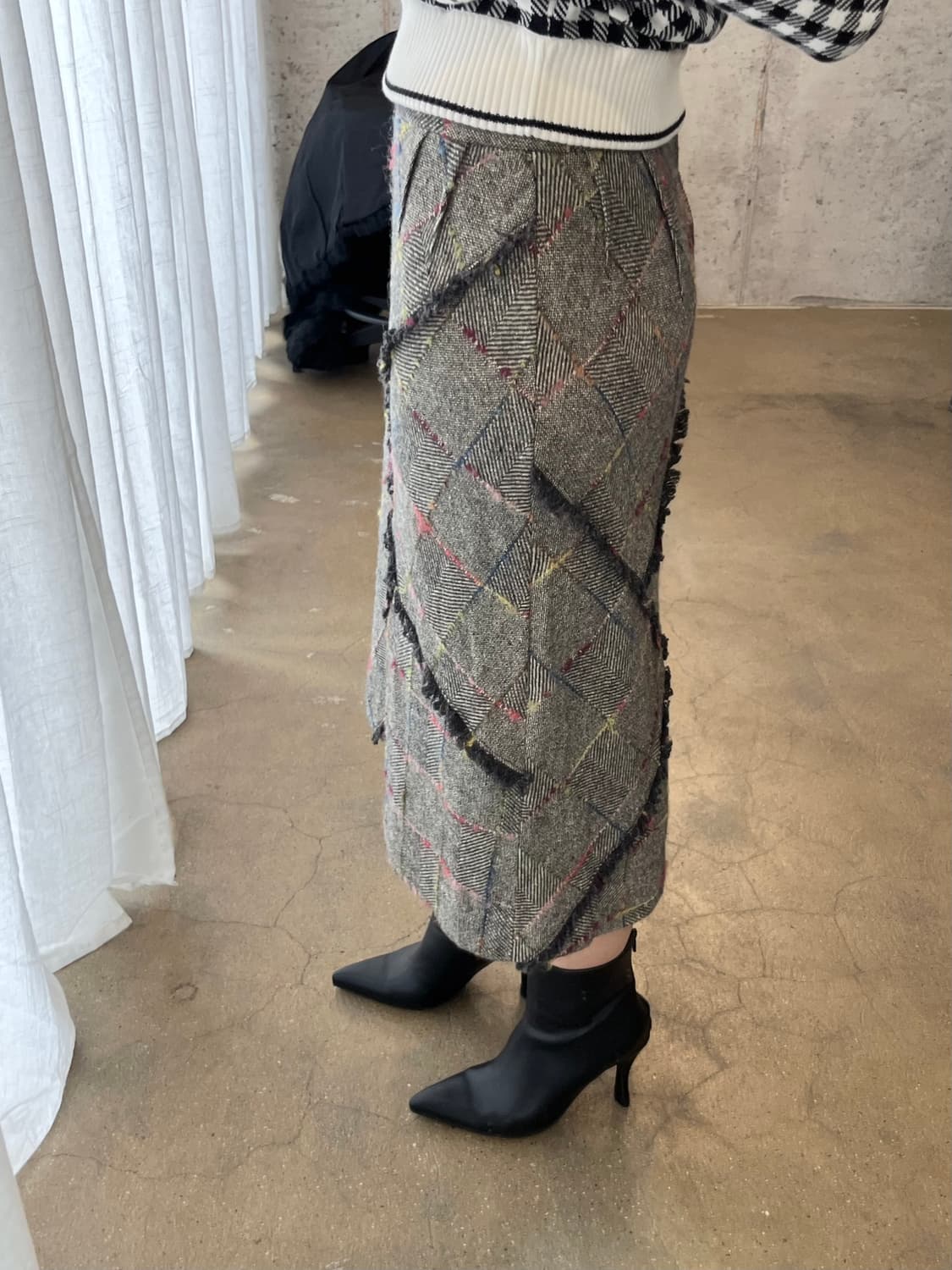SENSOUNICO 트위드 스커트  상품이미지5
