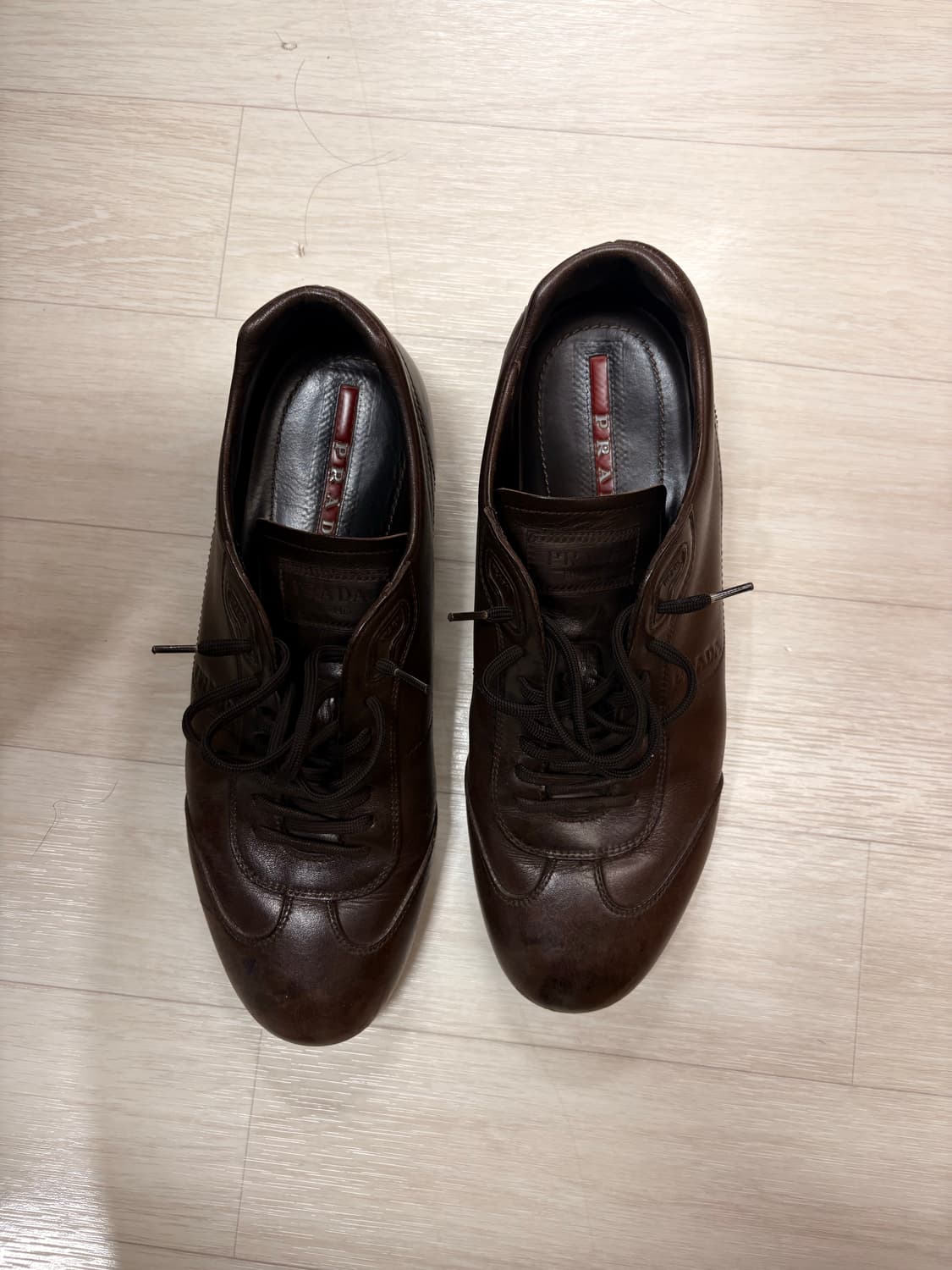 프라다 스포츠 레더 브라운 스니커즈 상품이미지2