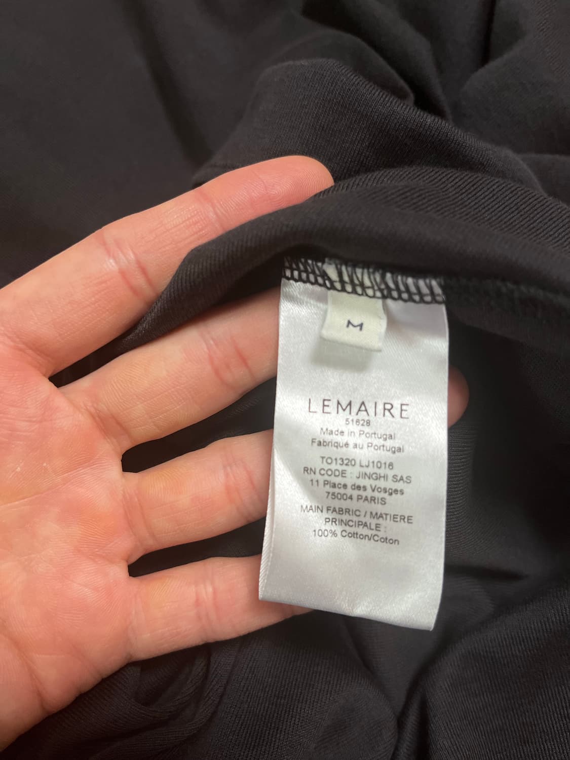 (M) 르메르 Lemaire LS RELAXED TEE,Squid Ink 상품이미지3