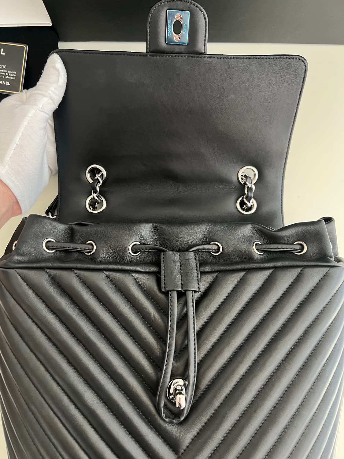 샤넬 어반 스피릿 쉐브론 백팩 램스킨 상품이미지7