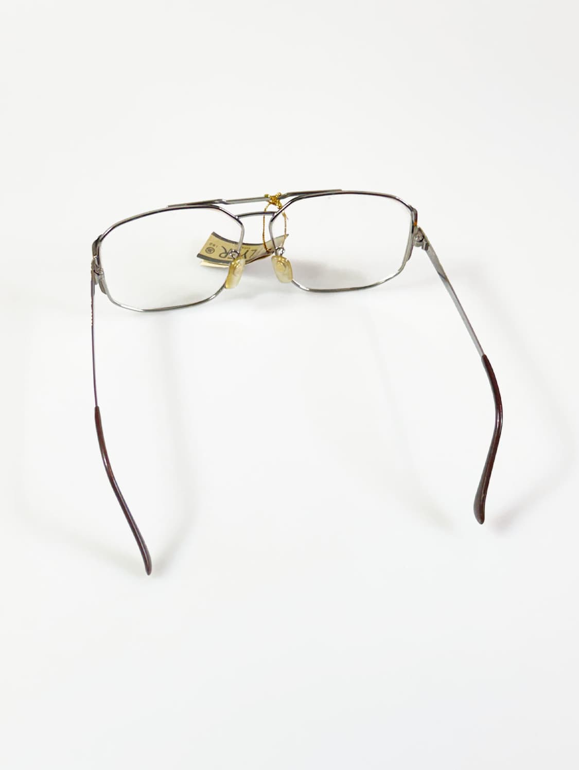 90s PAOLO GUCCI 실버 골드 티타늄 보잉 스퀘어 빈티지 안경 상품이미지5
