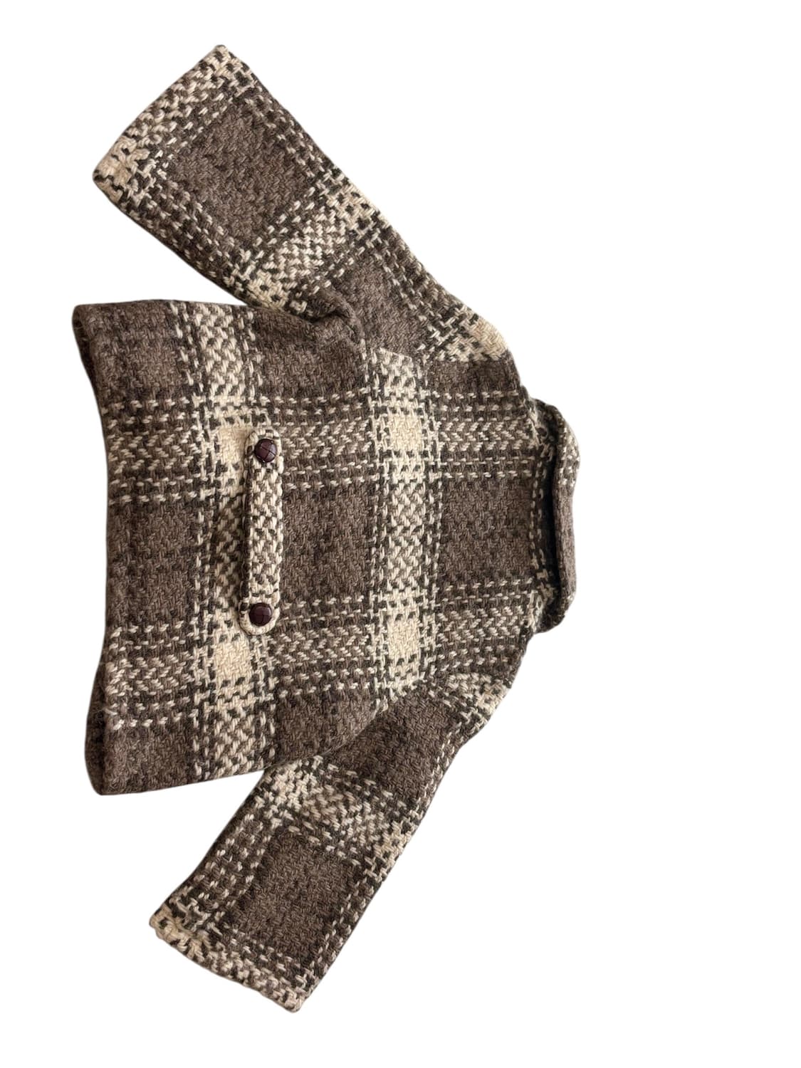 일브 초코체크 울코트 숏코트 판초 케이프 모리걸 페어리 하구미 사와코 상품이미지3