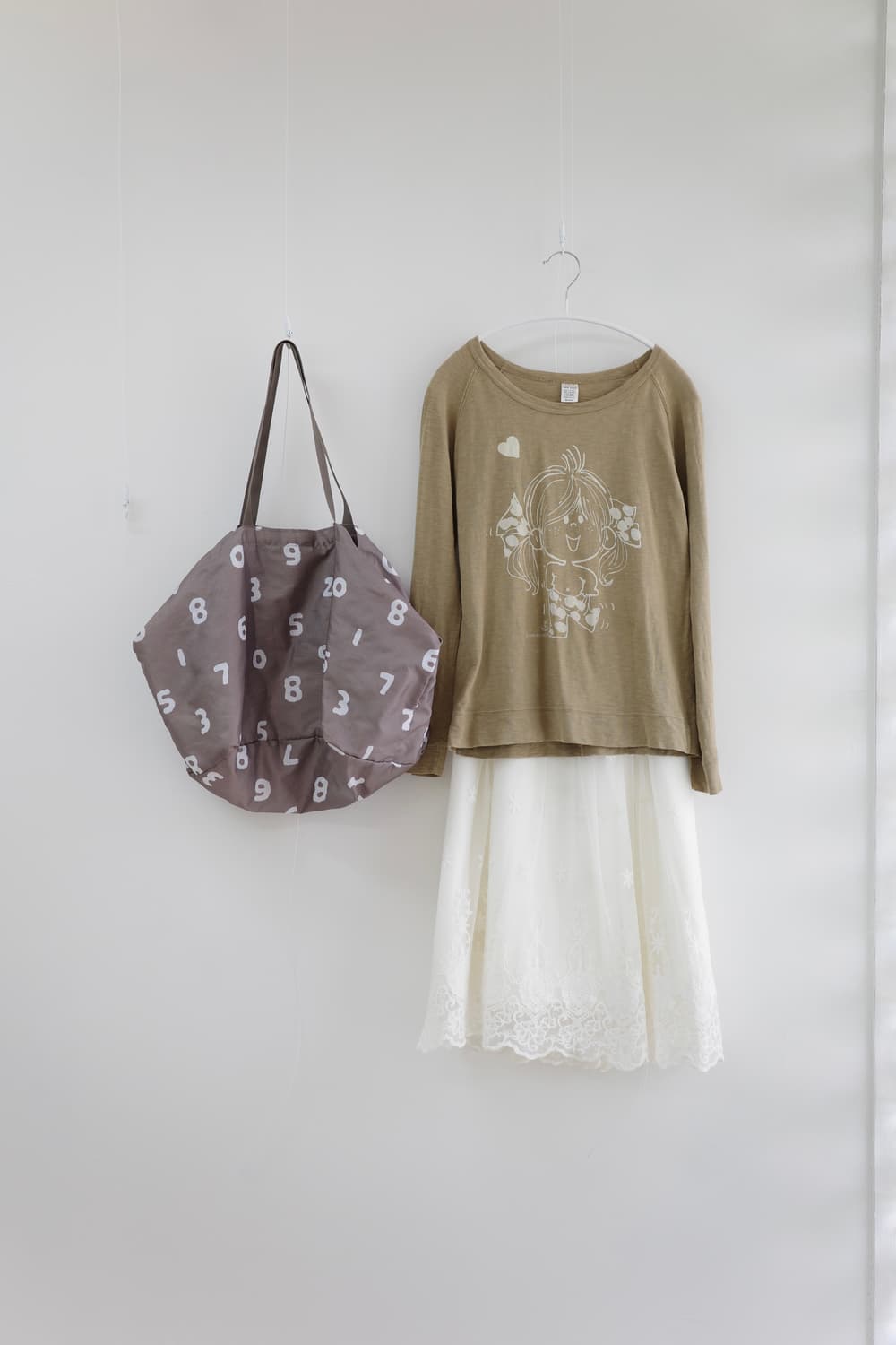 Cream white lace banding skirt 상품이미지6