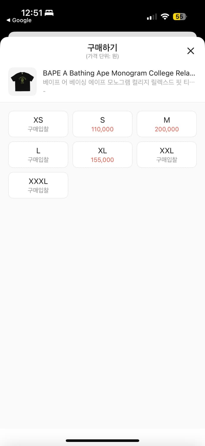 베이프 모노그램 반팔티 상품이미지3