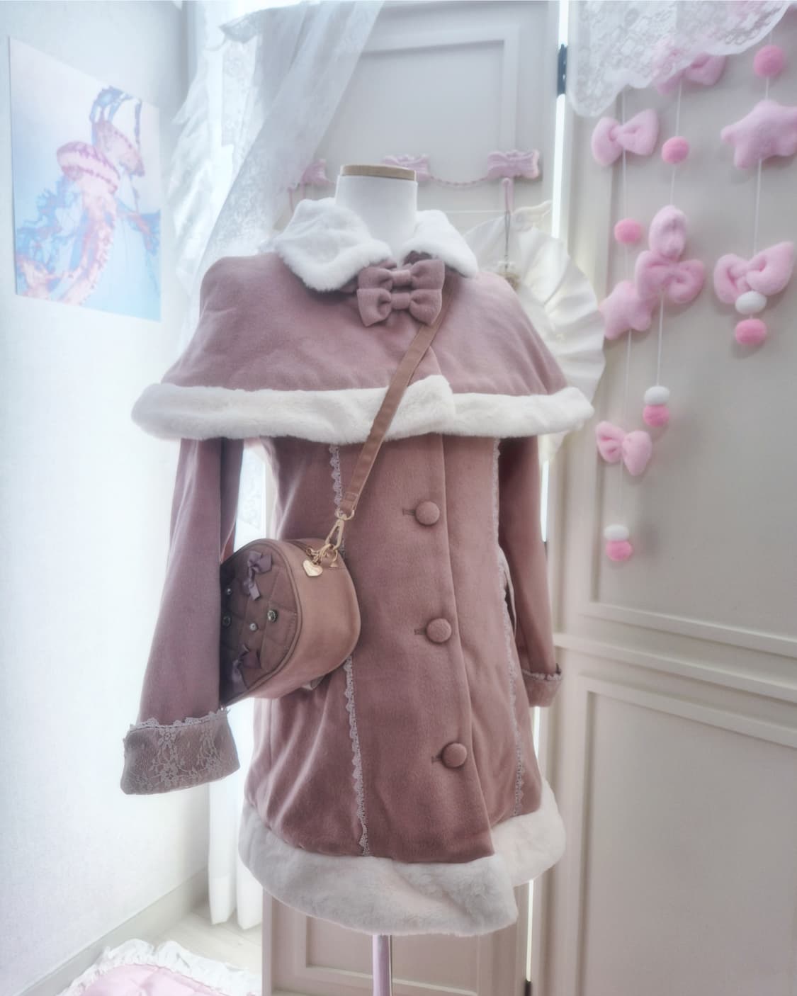 Axes femme 엑시즈팜 히메갸루 2way 리본 코트 상품이미지1