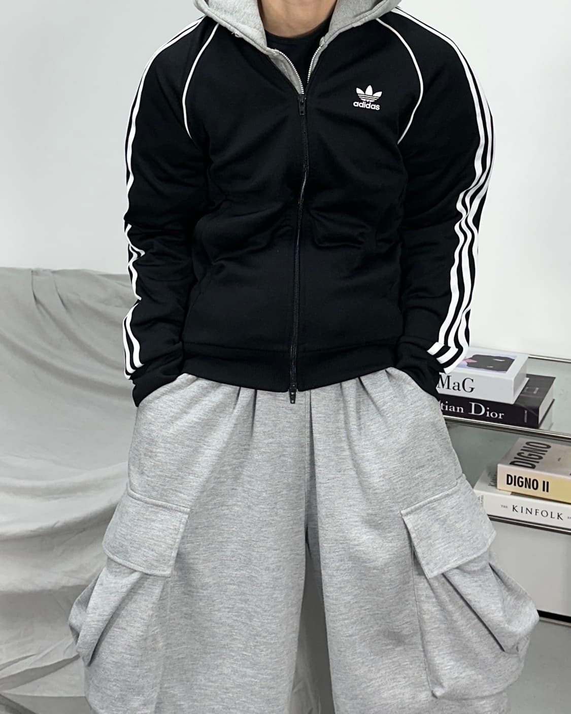 아디다스 블랙 슈퍼스타 트랙탑 져지 M 상품이미지1