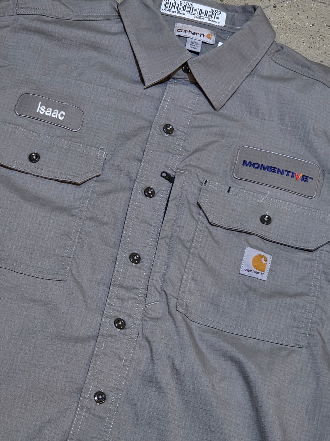 Carhartt 칼하트 그레이 포켓반팔셔츠 상품이미지2