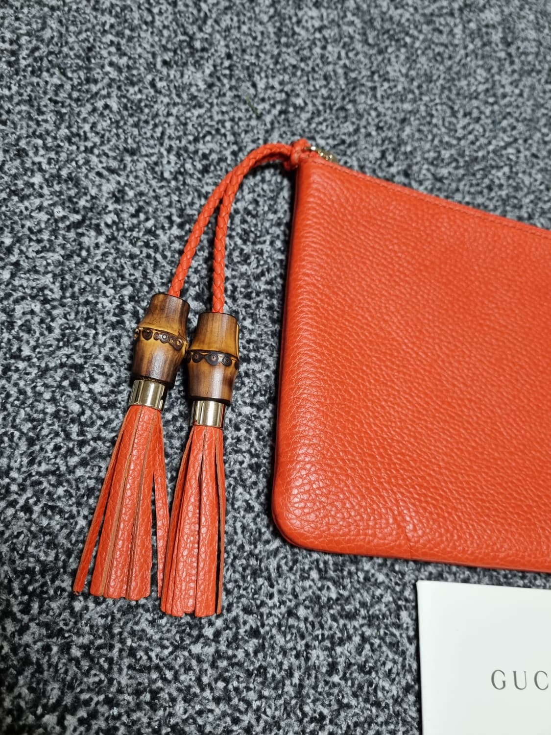 (정품) 구찌 뱀부 테슬 클러치 스몰 상품이미지3