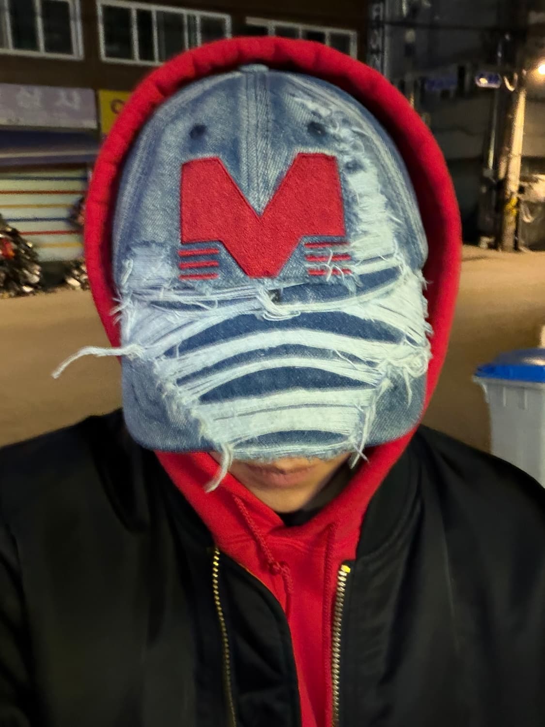 mowalola denim distressed cap 상품이미지2