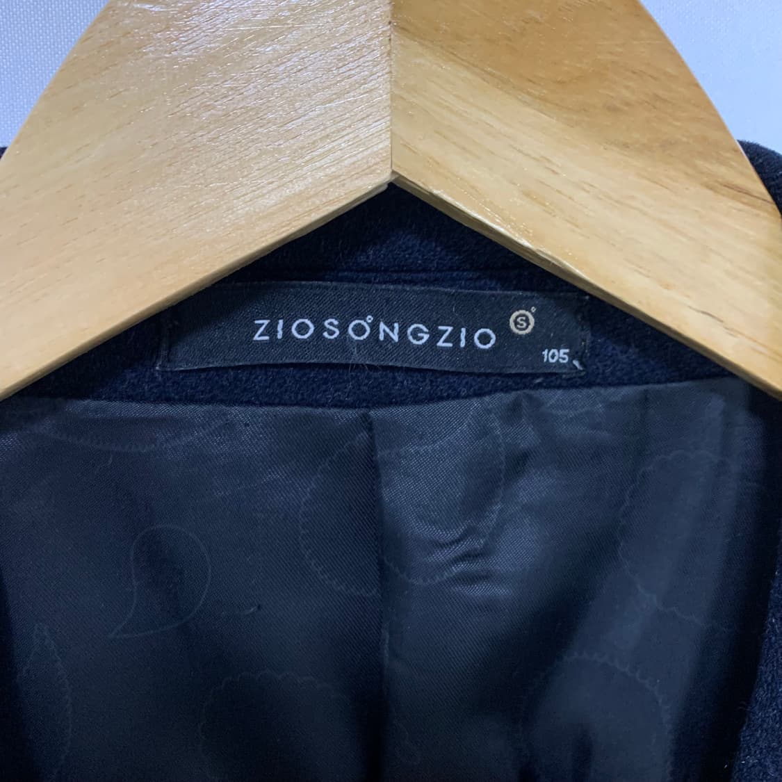 지오송지오 빈티지 남성 하프 코트 자켓 네이비 105 상품이미지4