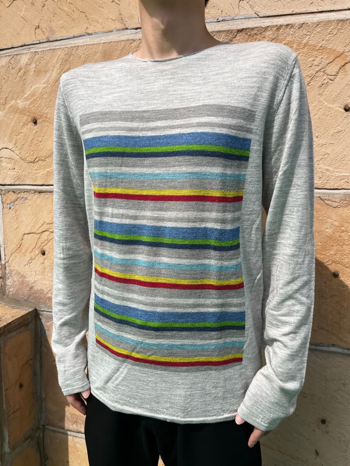 꼼데가르송 옴므 듀스 멀티 스트라이프 울 니트 AD2015 상품이미지1