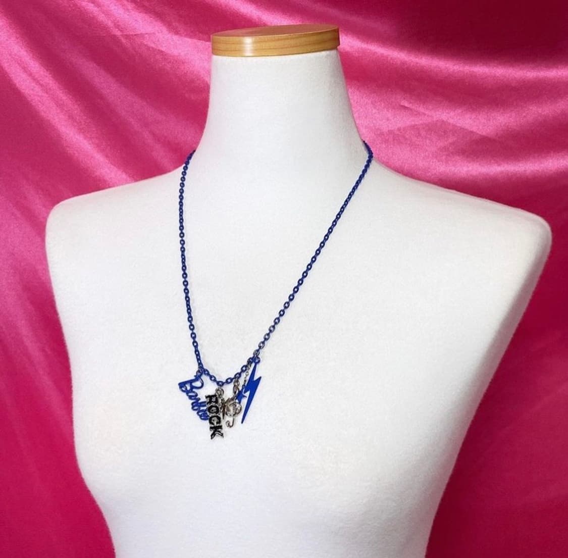 Barbie 바비 락스타 블루목걸이 빈티지목걸이 고전 상품이미지9