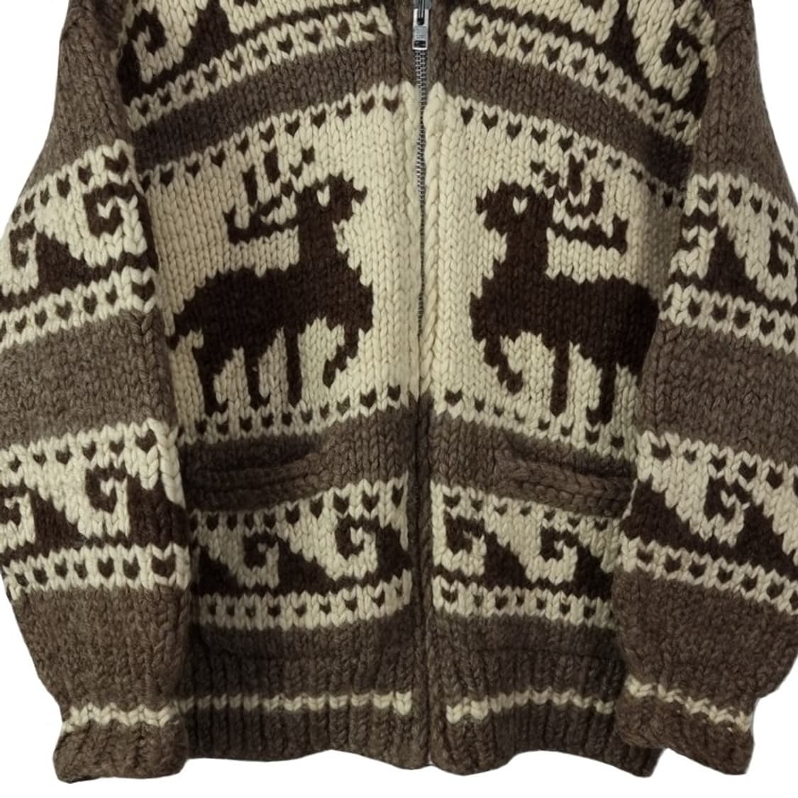 [캐나다 빈티지] 헤비 울 에스닉 코위찬 가디건 P01312 상품이미지5