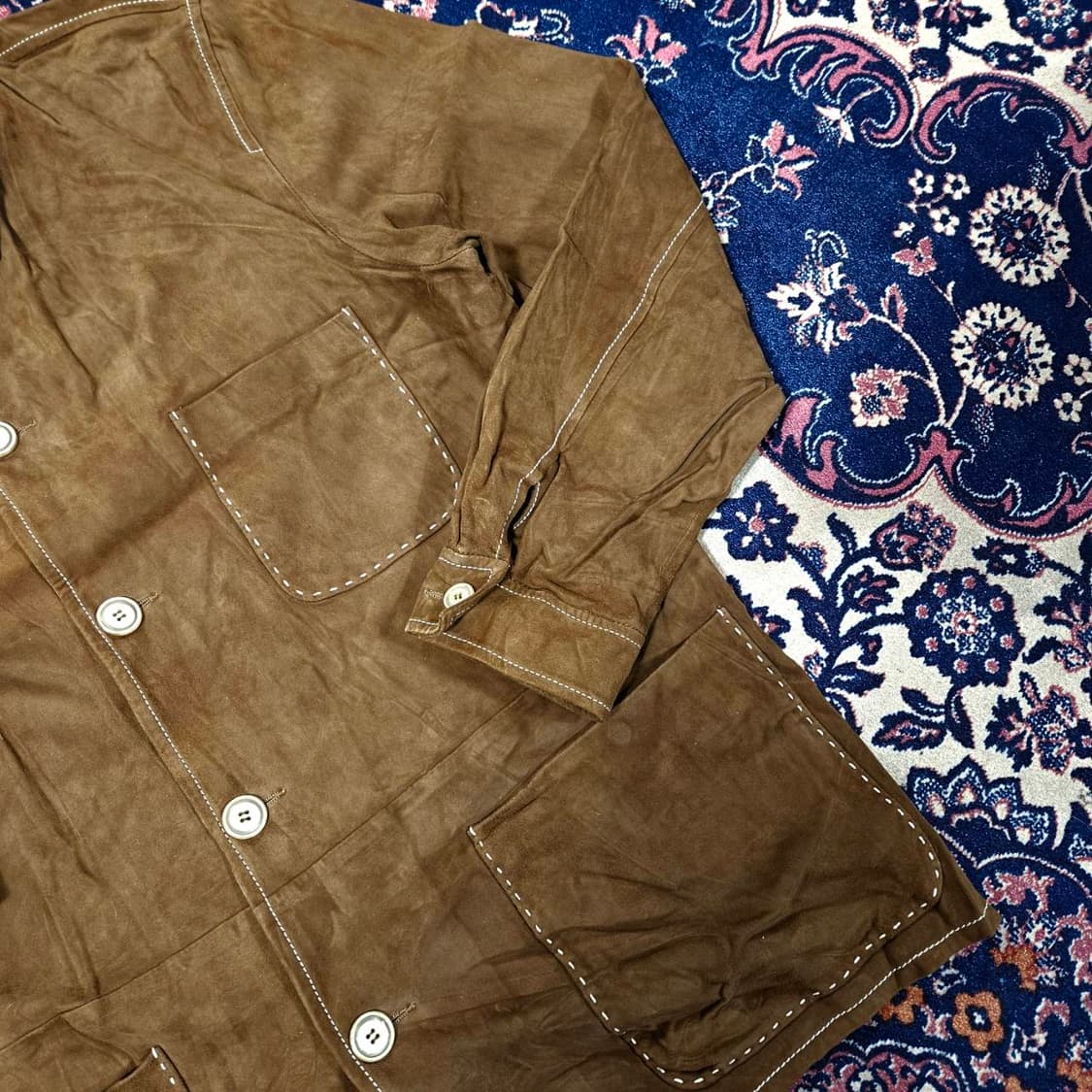 라마따(La-Matta)in Italy 염소가죽 스티치 웨스턴 셔츠자켓 상품이미지3