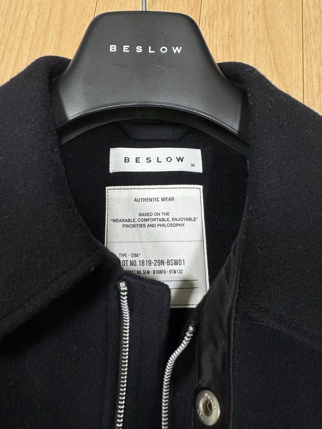 비슬로우 캐시미어 밀리터리 울자켓 네이비 m 95 상품이미지5