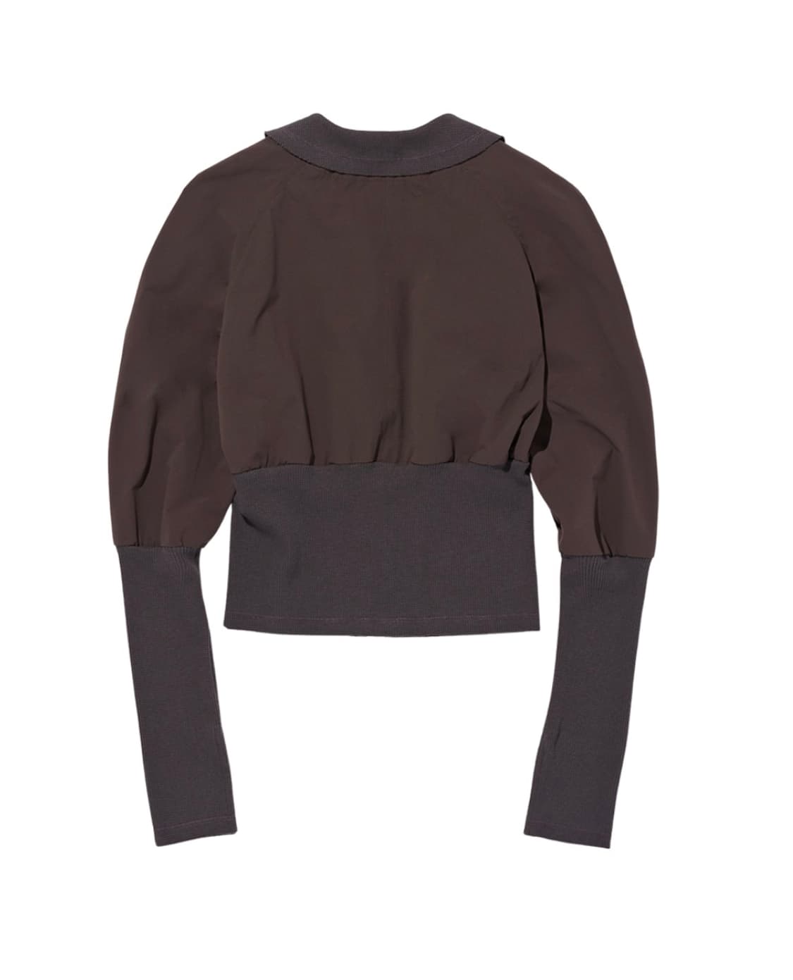 미스치프 라이트웨이트 와플 집업 셔츠 브라운 상품이미지2