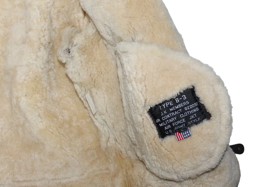 1990s USA 쉽스킨 B-3 폭격기 무스탕 시어링 자켓 상품이미지4