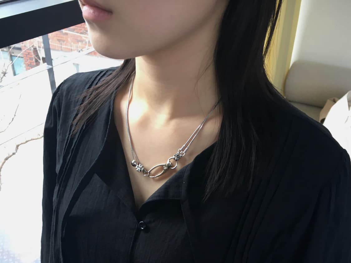 Sliver cross necklace 상품이미지5