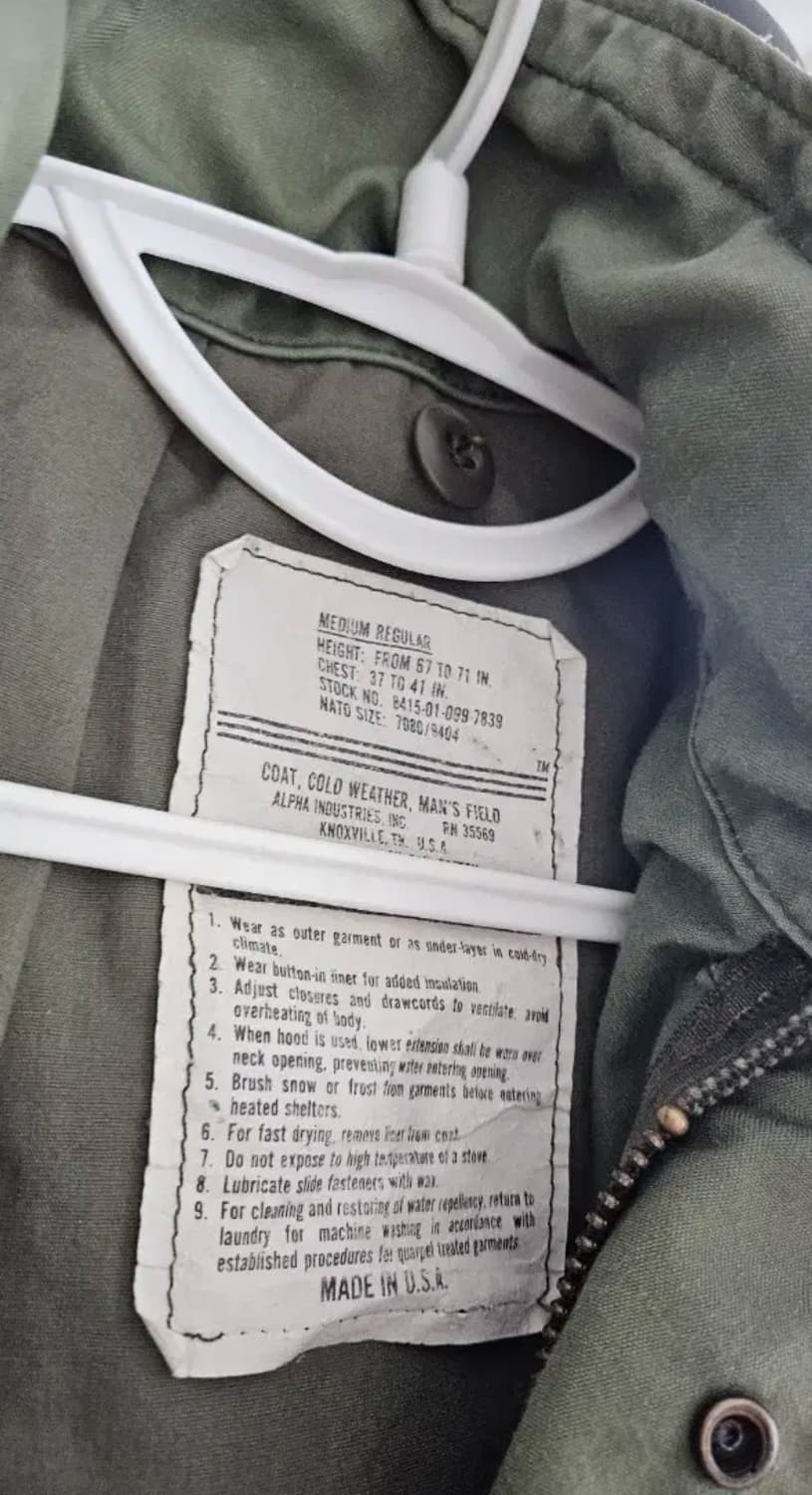 M-65 필드 자켓 M-R 상품이미지3