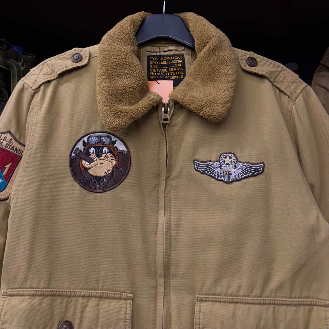 90s JPN 빈티지 B-10 st 견장 플라이트 항공 봄버 자켓 상품이미지3