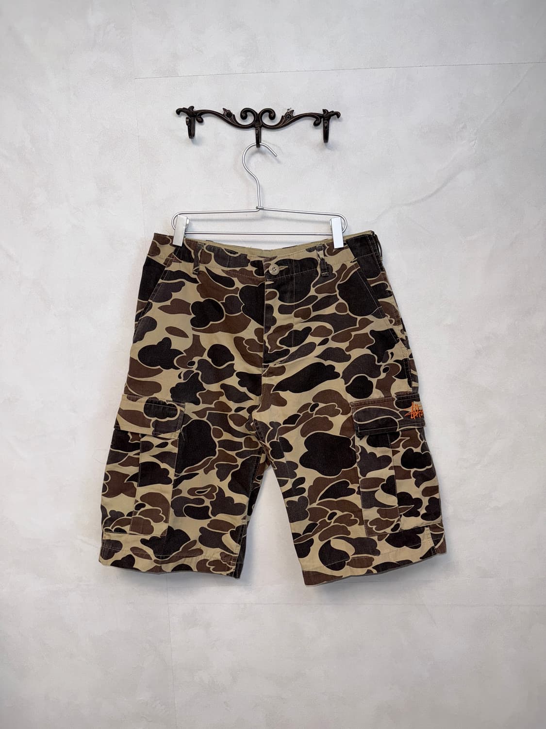 Stussy beige camouflage half cargo pants 상품이미지1