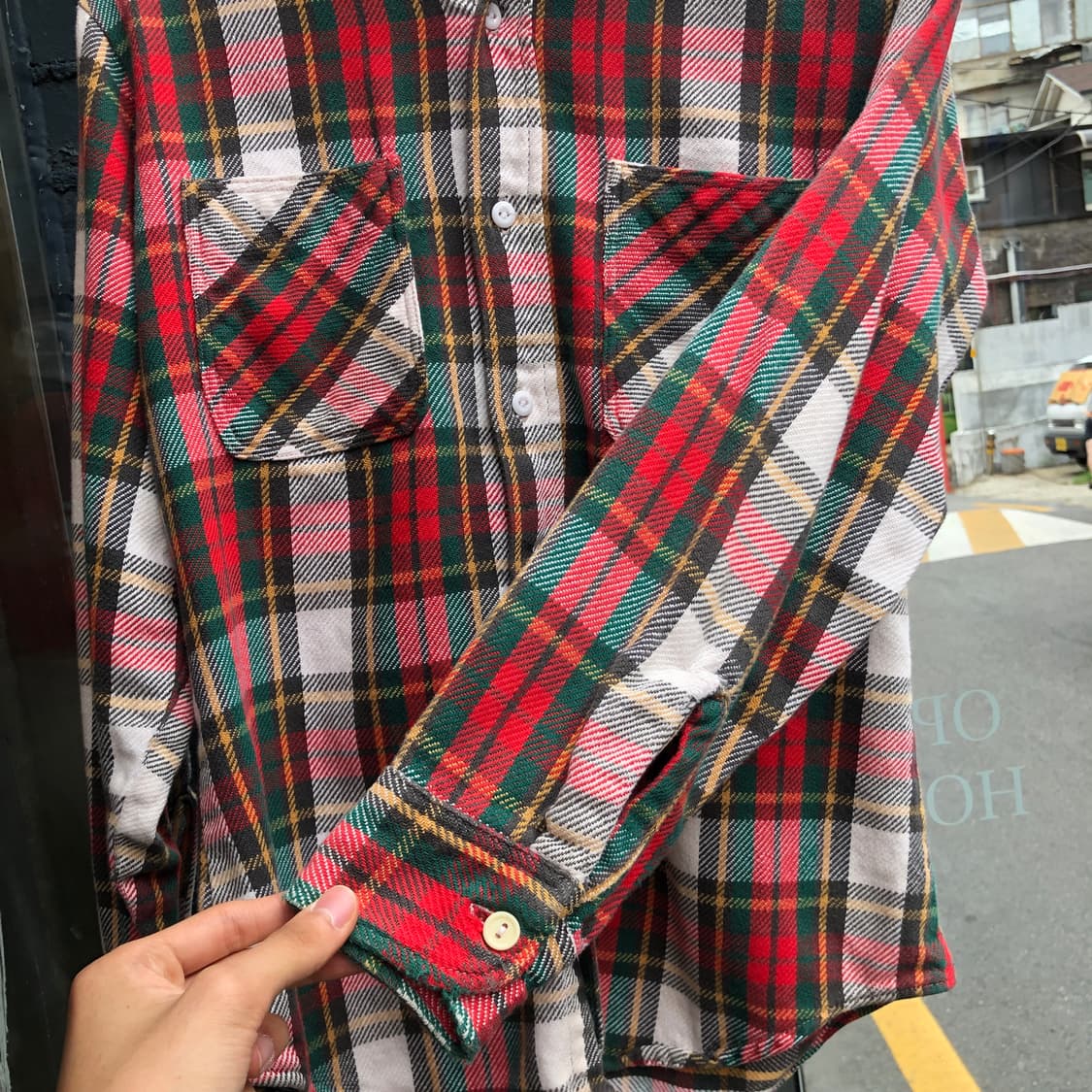 70s Big Mac flannel shirt-S 상품이미지5