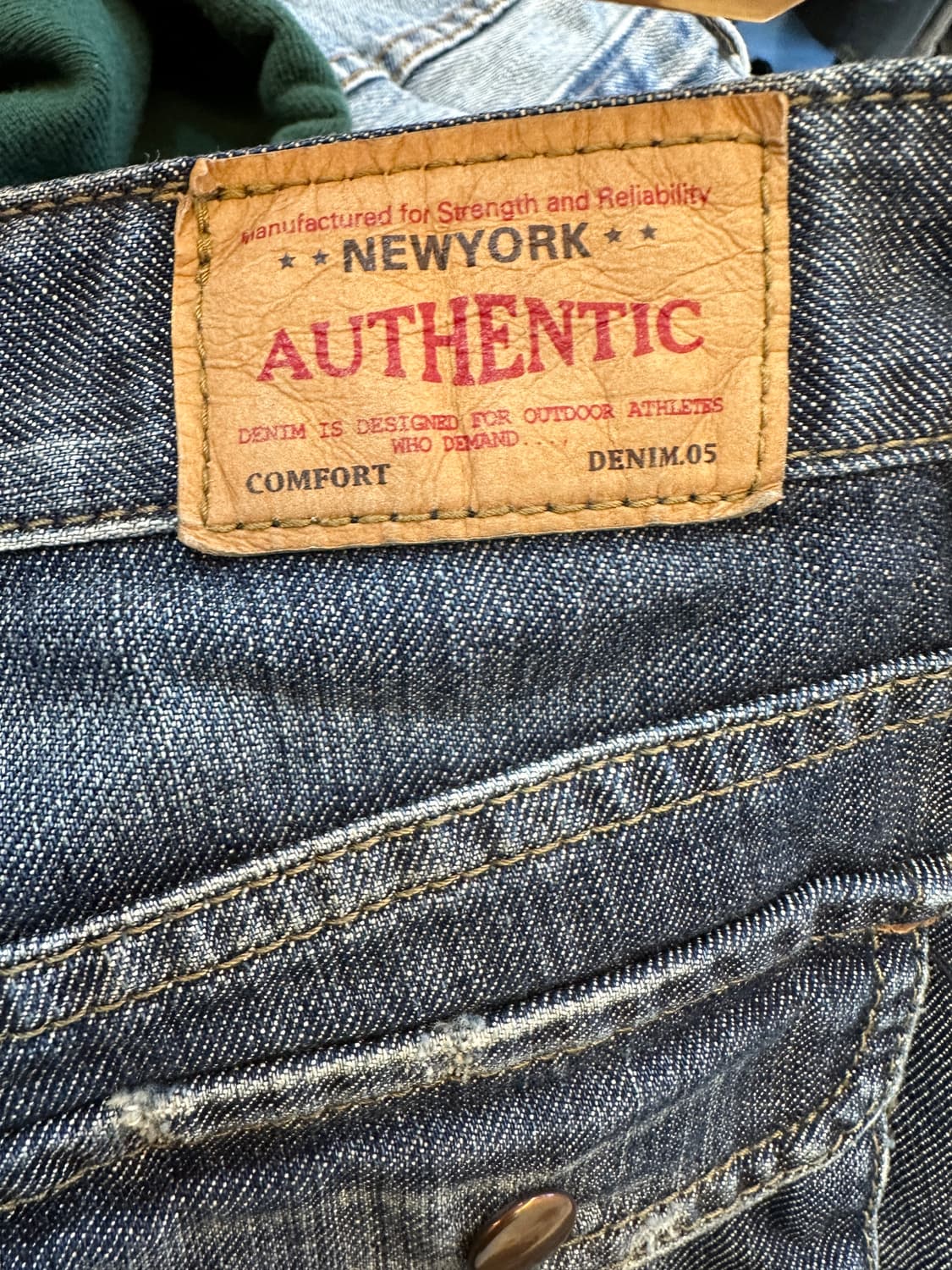 M) 뉴욕 어센틱 포켓 부츠컷 워싱 데님 빈티지 청바지 상품이미지4