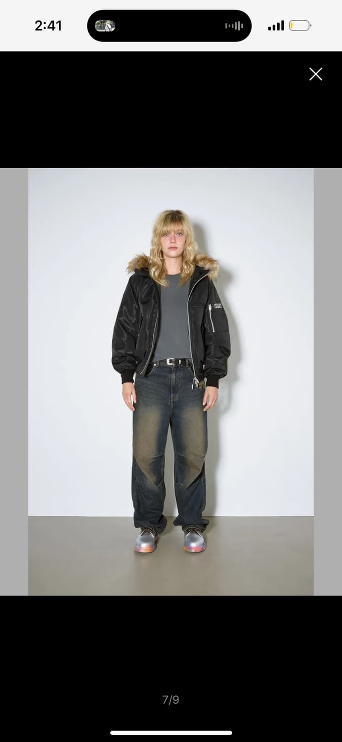 (쿠기 착용) 더뮤지엄비지터 FUR HOOD MA-1 상품이미지7