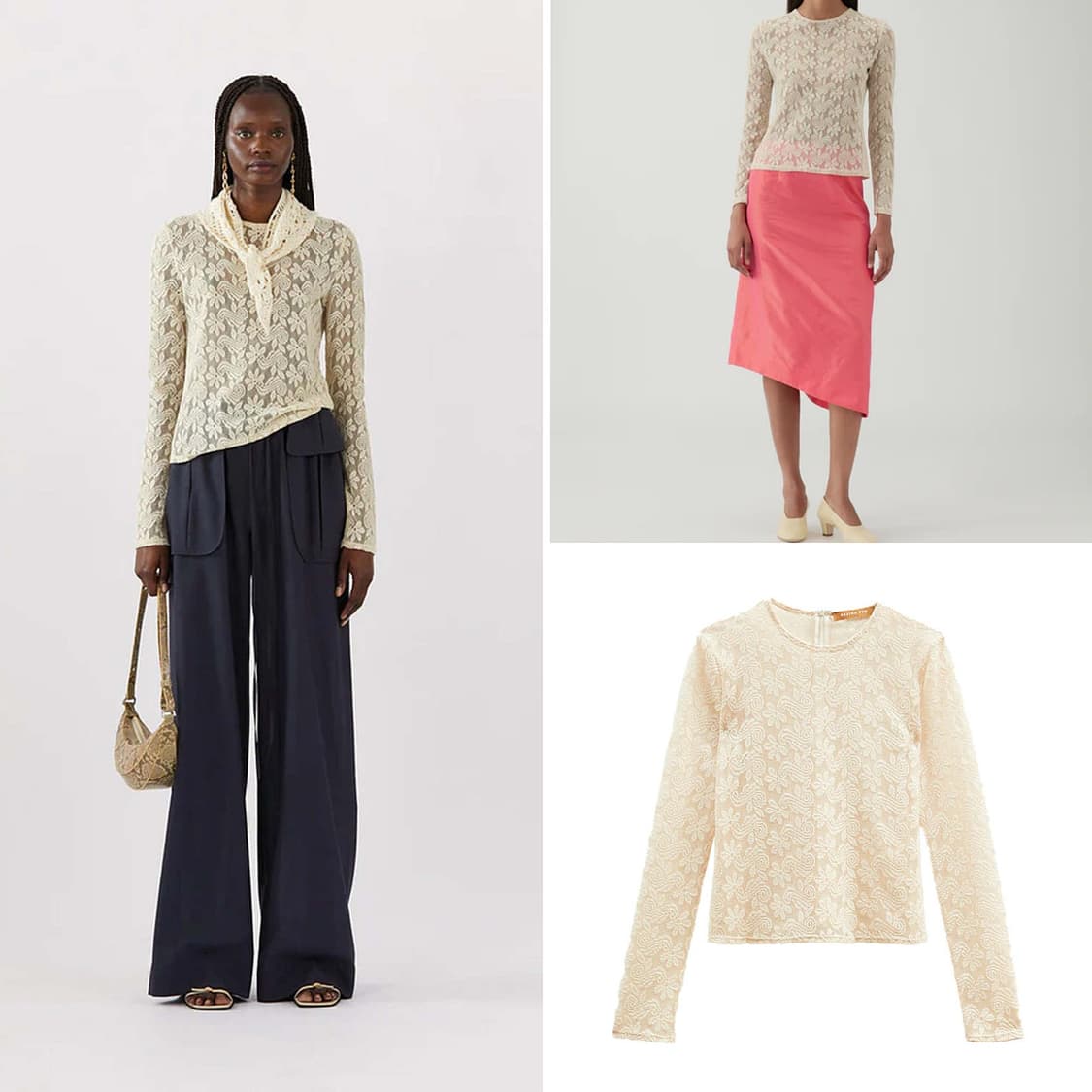 레지나표 신상 플로럴 레이스 탑 상품이미지2