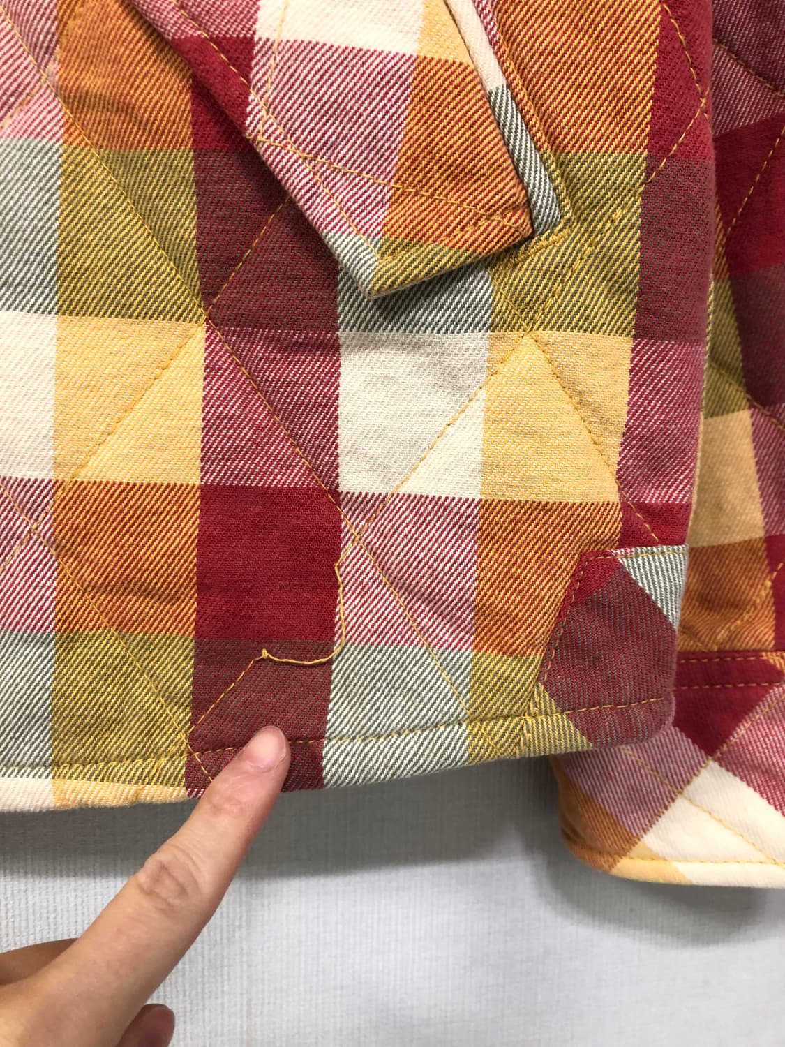 리바이스 도톰한 퀼팅 체크 셔츠 겸 자켓 L 상품이미지10