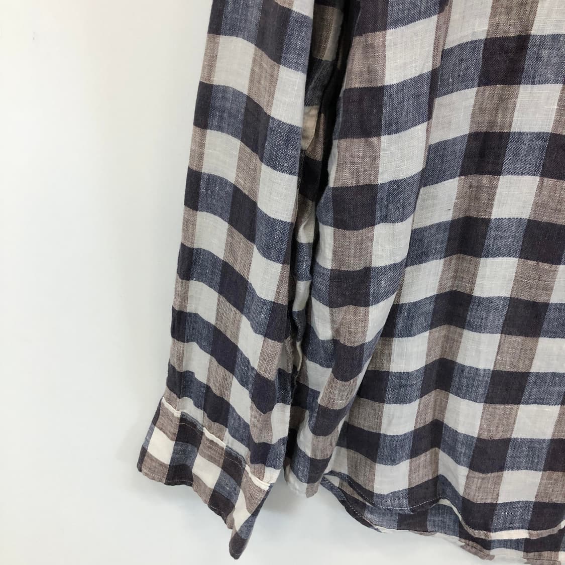 헤지스 린넨 100% 클래식 체크셔츠 105 상품이미지3