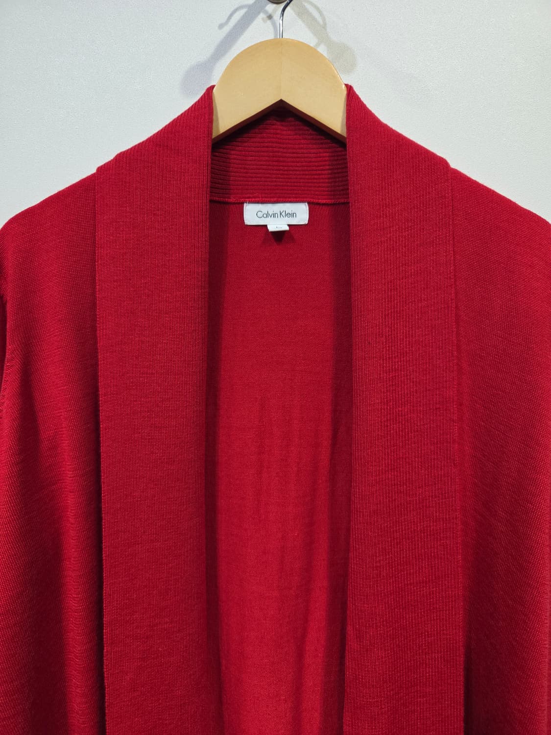 Calvin Klein 캘빈클라인 울 블렌드 숄카라 가디건 상품이미지3