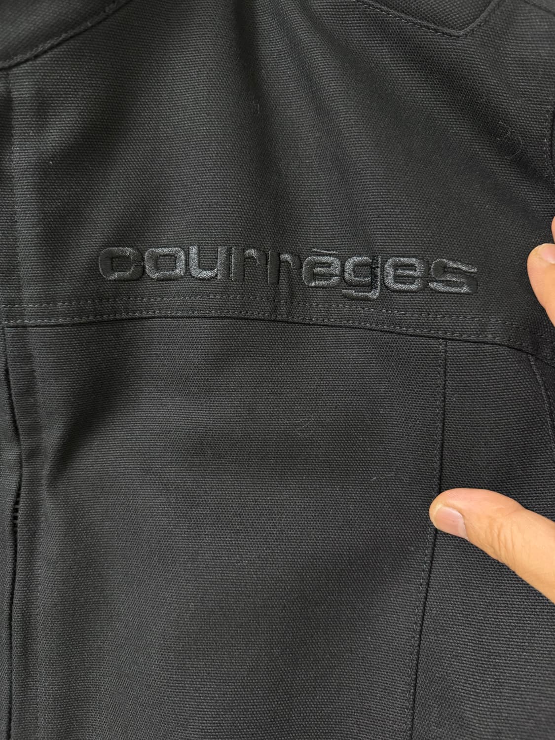 Courreges 24ss 배색양가죽 코튼 레이서 패디드 바이커 자켓 상품이미지7