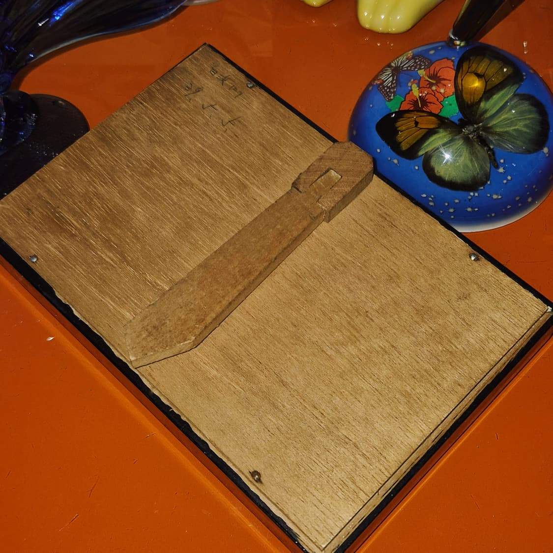 50s 이세시마 엔틱 진주 표본 조개 액자 상품이미지9