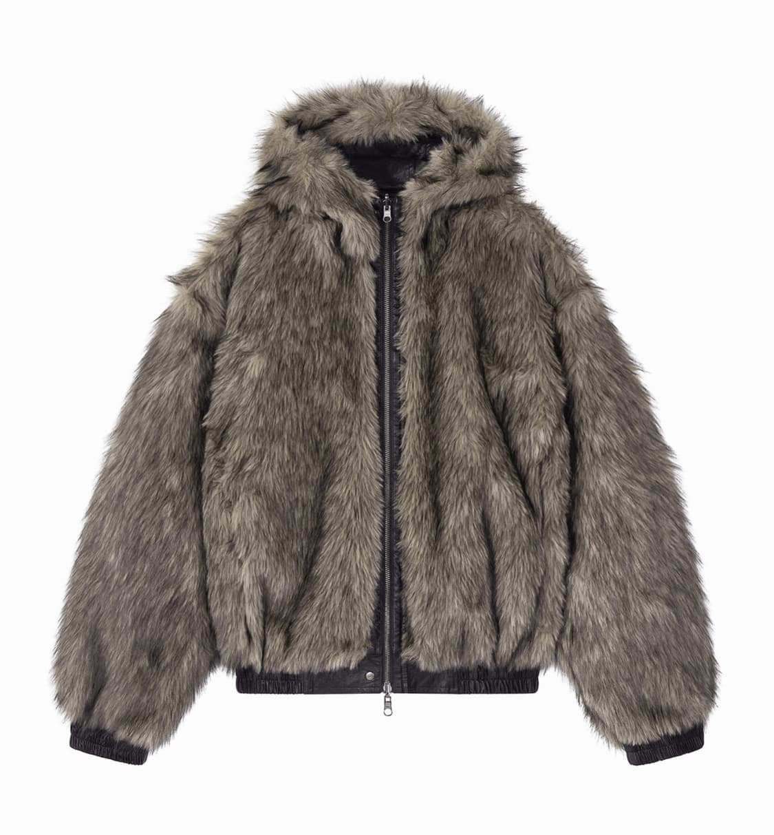 샌드릭 리버시블 퍼 레더 점퍼 베이지/블랙 상품이미지5