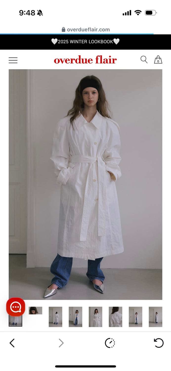 오버듀플레어 시그니처 볼륨 슬리브 트렌치 코트 화이트 상품이미지1