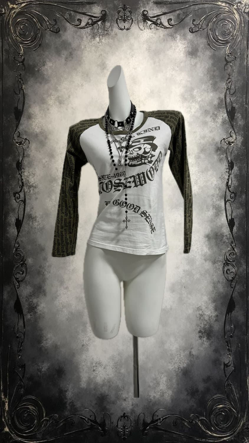 Khaki Nag and White Skull Long Sleeve 상품이미지1