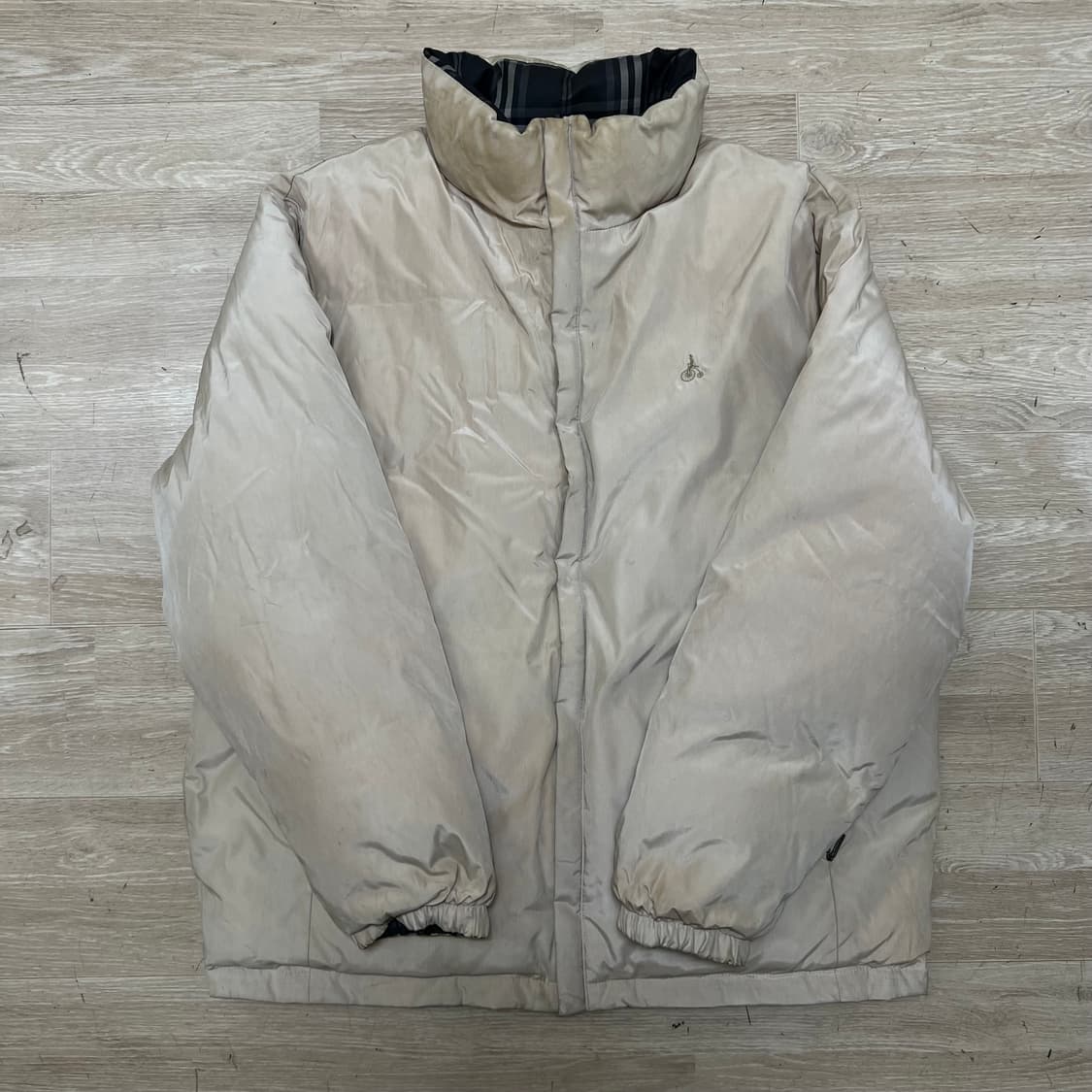 빈폴 덕다운 리버시블 체크 푸퍼패딩 점퍼 [블랙] L/100 상품이미지5