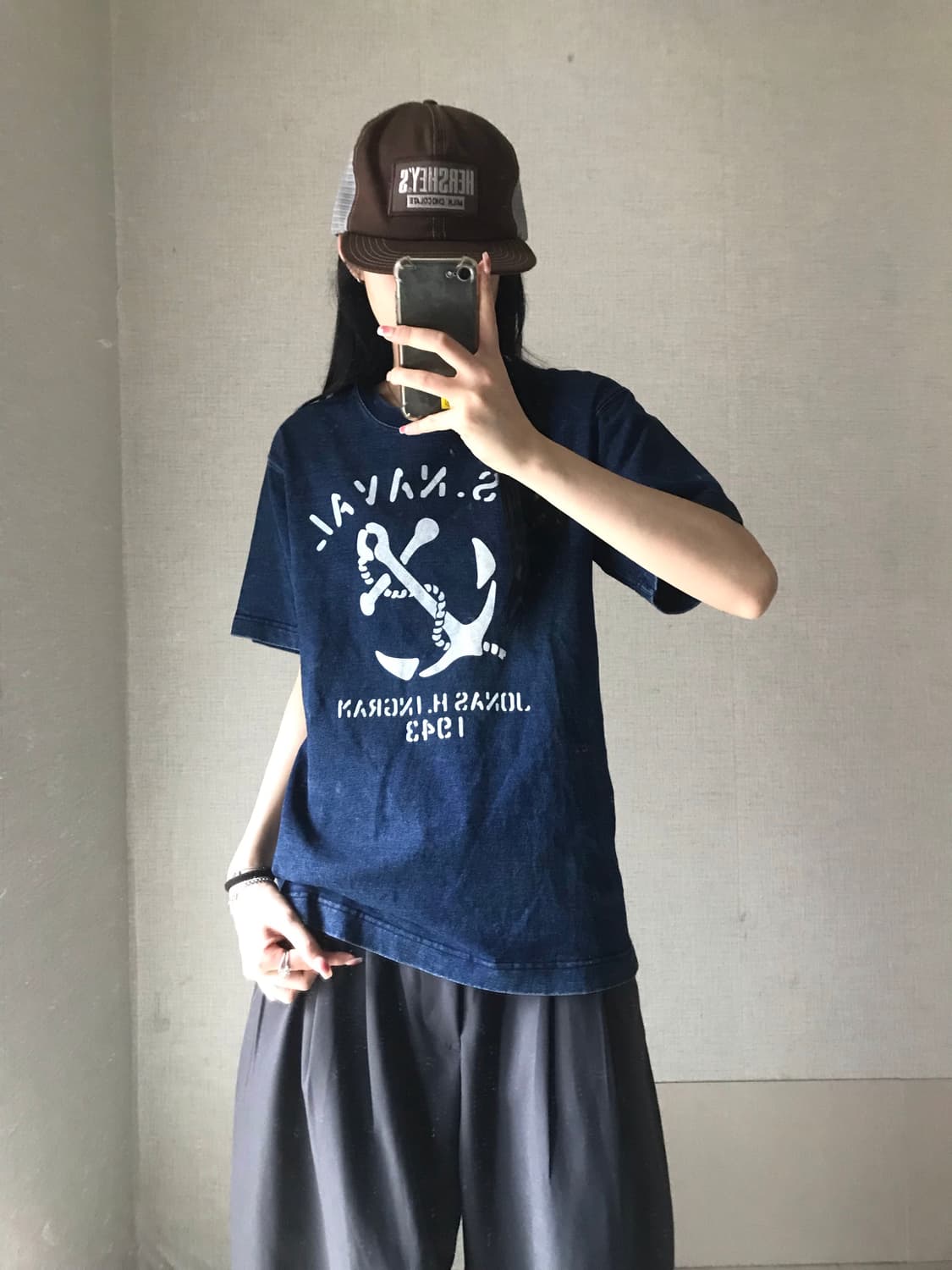 빈티지 데님 하프티셔츠 상품이미지1