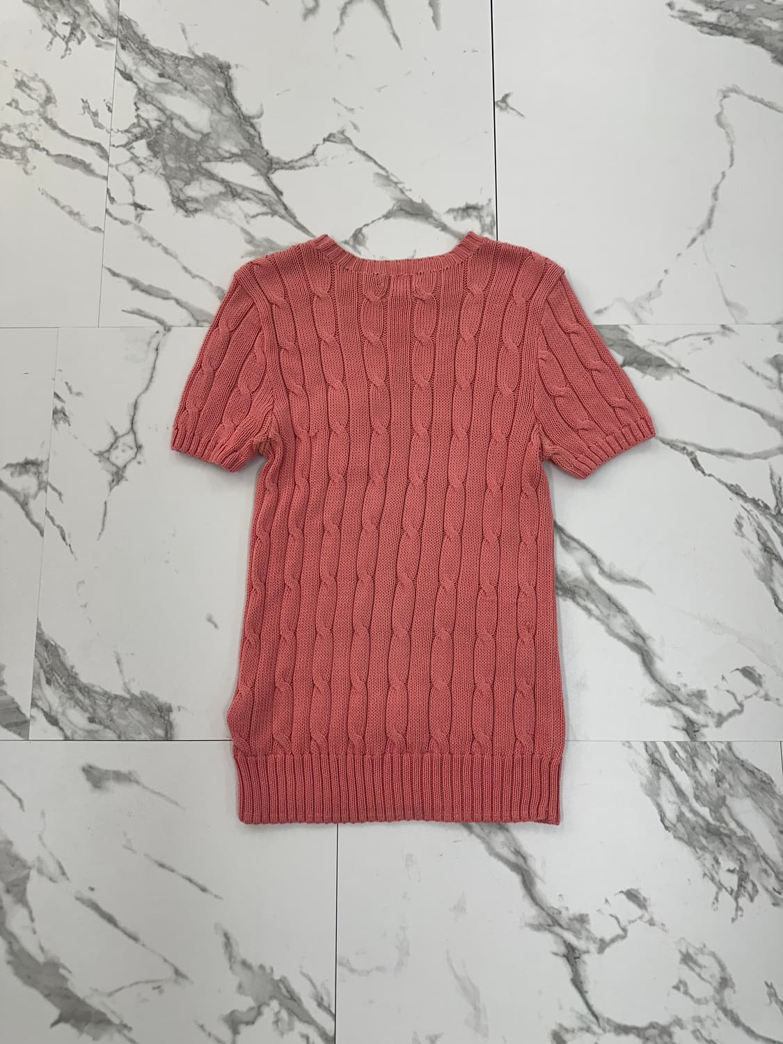 폴로 랄프로렌 피마코튼 반팔 케이블 니트 상품이미지2