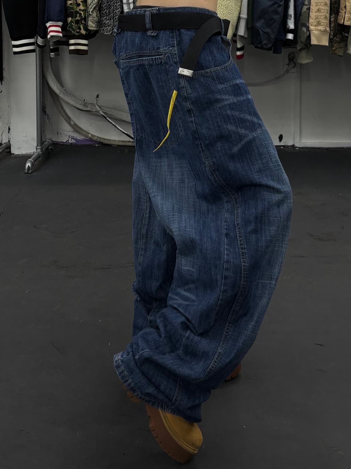 아카데믹스 올드스쿨 패치워크 데님팬츠 상품이미지4