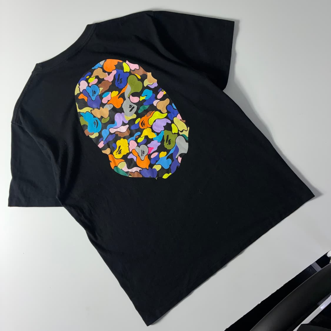 Bape  베이프 멀티 카모 사루 블랙 반팔 티셔츠  상품이미지4