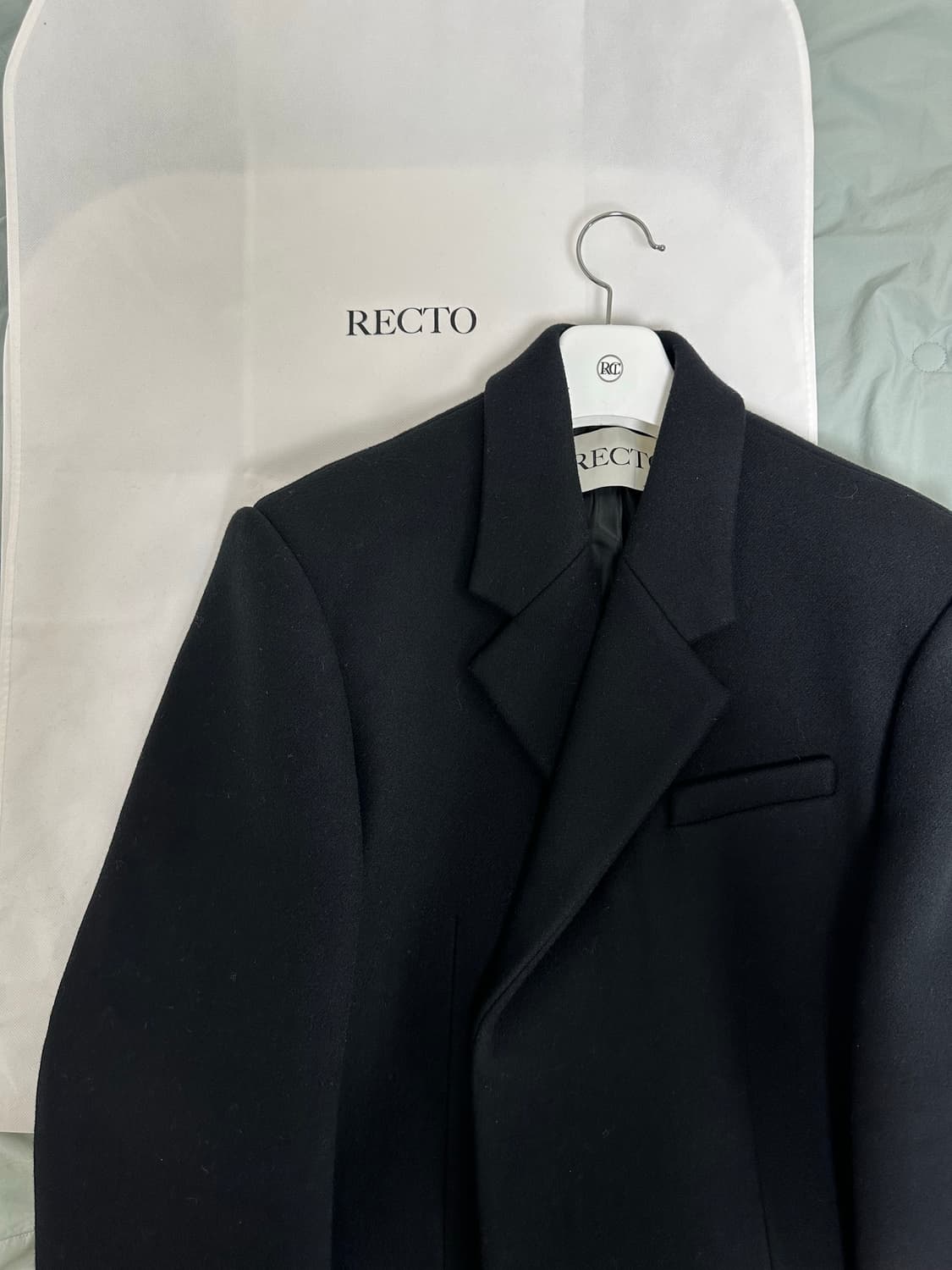 렉토 23FW 울 블렌드 헤비 코트 블랙 L 상품이미지2